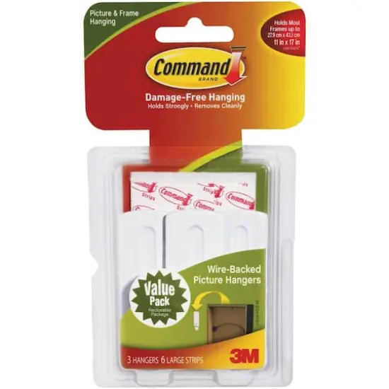 3M Command&trade; Large Wire-Backed Picture Hangers Value Pack {1}