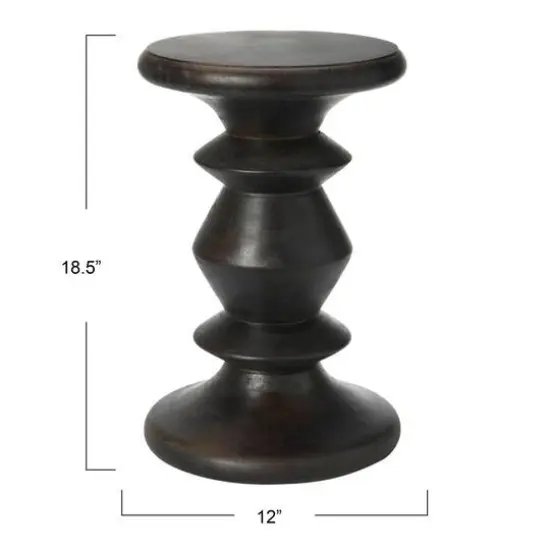 Hello Honey&reg; Berns Mid-Century Modern Solid Mango Table with Flat Top Black Walnut {6}