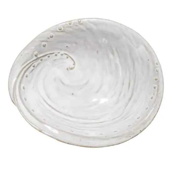 Hello Honey&reg; 6.25" White Abalone Shell Stoneware Plates, 6ct. {3}
