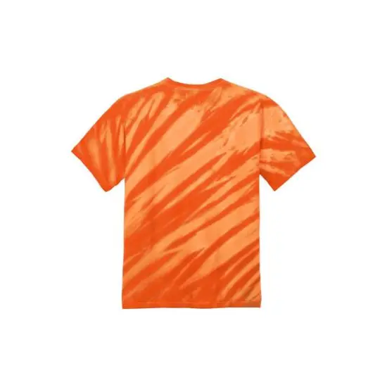 Port & Company&reg; Tiger Stripe Tie-Dye T-Shirt Orange {5}