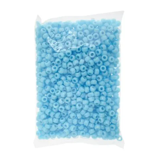 John Bead 9mm Opaque Plastic Pony Beads, 1,000ct. Light Blue {6}