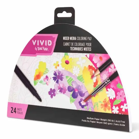 VIVID by Brea Reese&reg; Rainbow Mixed Media Coloring Pad {8}
