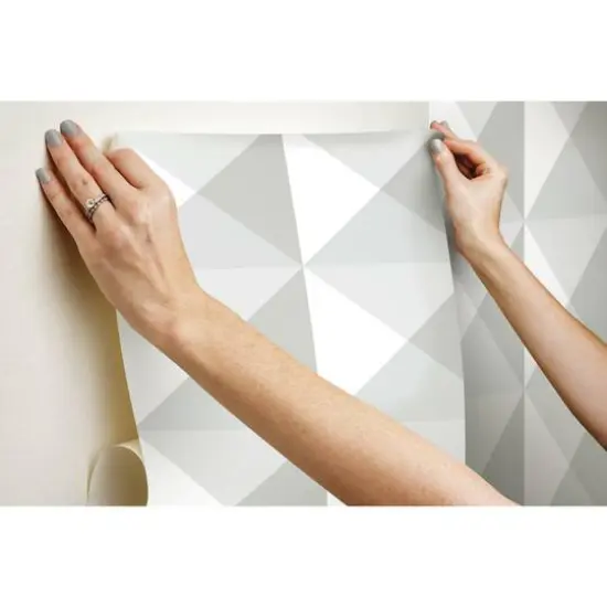 RoomMates Origami Peel & Stick Wallpaper Gray {10}