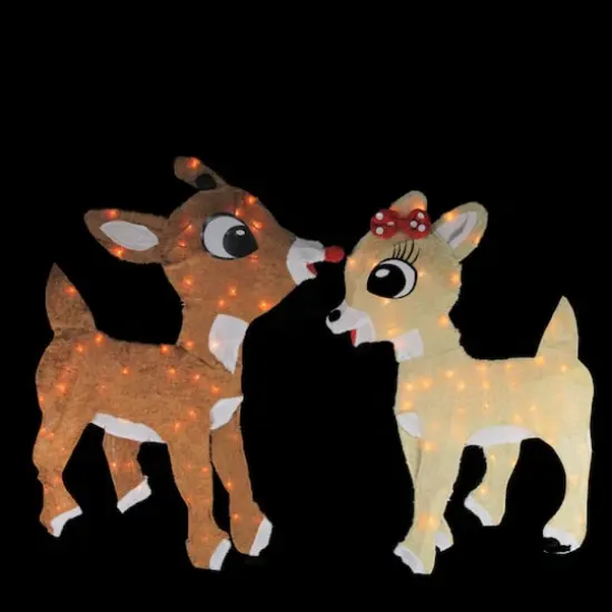 Lighted Rudolph & Clarice Outdoor Christmas D&eacute;cor Set {3}