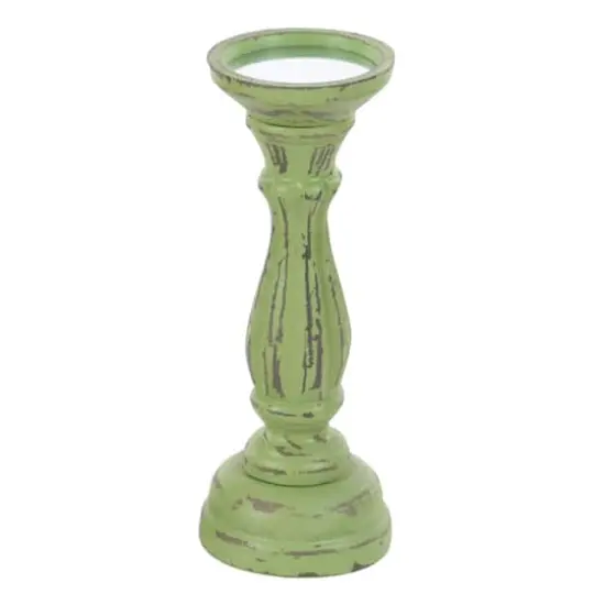 Green Wood Traditional Candle Holder Set, 3ct.  {3}