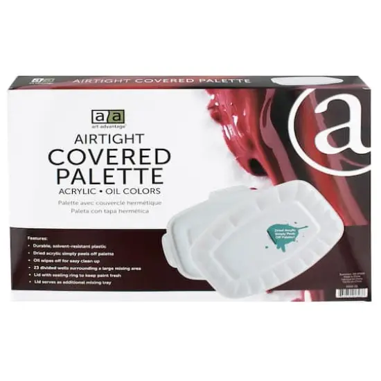 Art Advantage&reg; 23 Well Airtight Covered Palette {1}