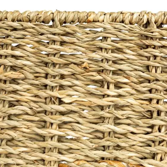 Hello Honey&reg; 32" x 21" Natural 5-Section Handwoven Seagrass Tray {6}