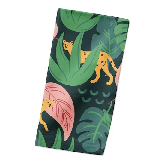 Tropical Cheetahs 10" x 10" Cotton Twill Napkin {3}