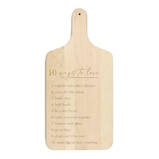 17" Ten Ways to Love Maple Paddle Cutting Board {1}