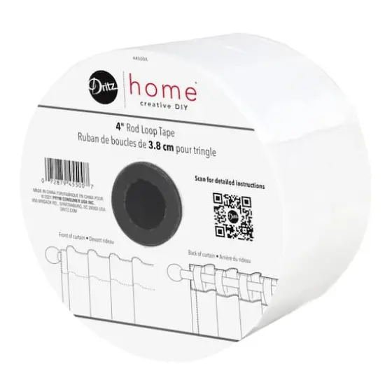Dritz&reg; Home 4" White Woven Rod Loop Tape {1}