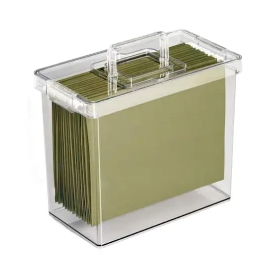 Clear Letter File Storage Case with Top Handle by Simply Tidy&reg; {7}