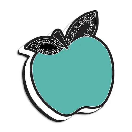 Ashley Productions Teal Apple with Chalk Loop Leaves Magnetic Whiteboard Erasers, 6ct. {3}
