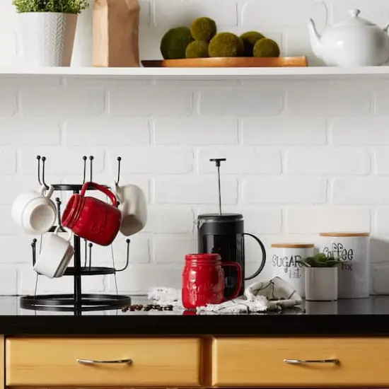 DII&reg; Red Mason Jar Ceramic Mugs, 2ct. {6}