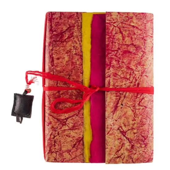 Lama Li Mixed Media Crackle Journal, 6" x 8" {1}