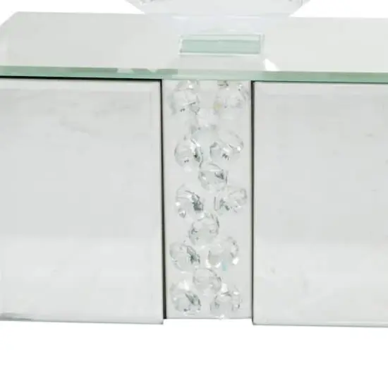 24" Clear Wood Glam Candlestick Holder {5}