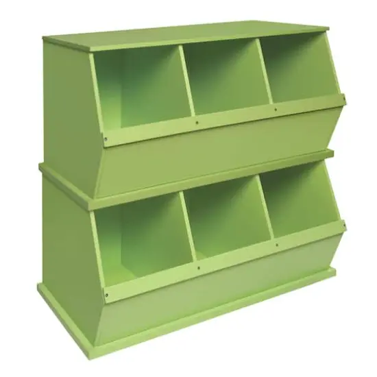 Badger Basket 3 Bin Stackable Storage Cubby Sage {5}