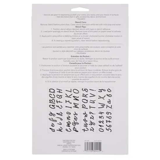 2.5" Round Script Alphabet Stencils by Craft Smart&reg; {5}