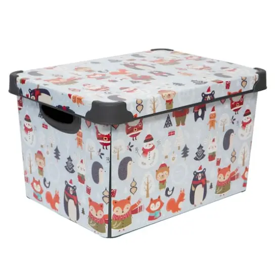 Simplify Woodland Winter Storage Tote Bin {1}