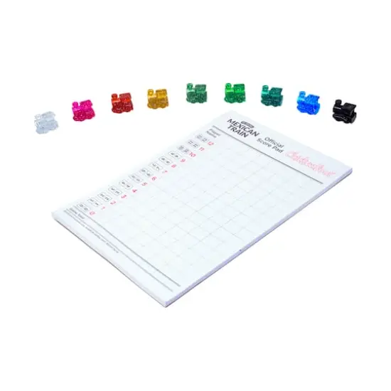 The Original Mexican Train Featuring Number Dominoes - Bonus Chickenfoot Game Included {7}