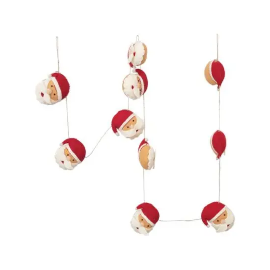 Hello Honey&reg; 6ft. Jute & Wool Felt Santa Garland {1}