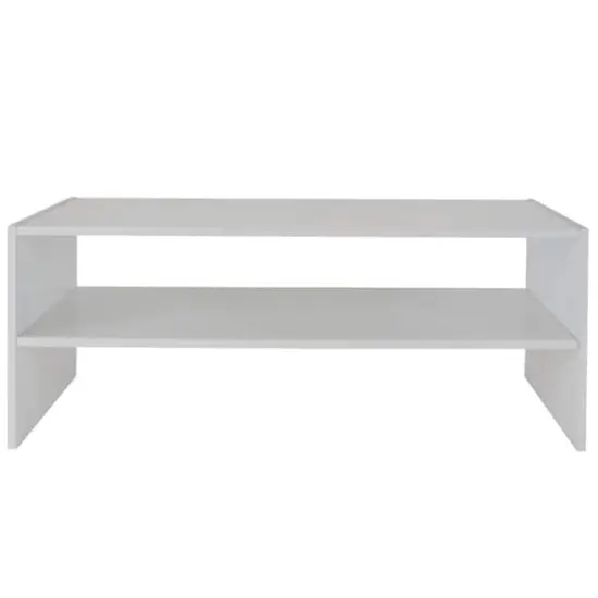 Organize It All White 2 Shelf Stackable Shoe Rack {1}
