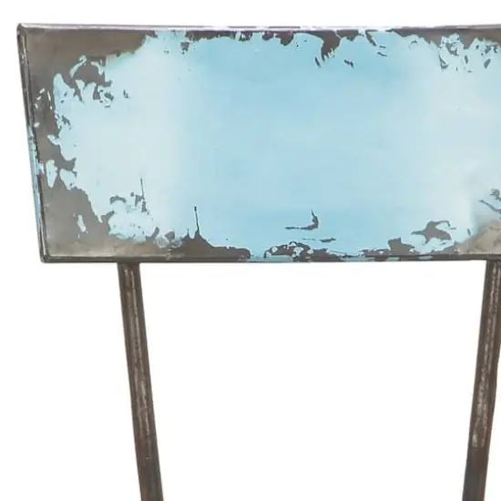 41" Metal Vintage Bar Chair Aqua {7}