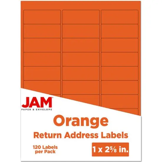 JAM Paper Standard Mailing Return Address Labels Orange {1}
