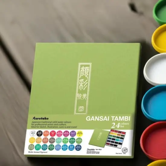 Kuretake GANSAI TAMBI&trade; 24 Color Watercolor Set {1}