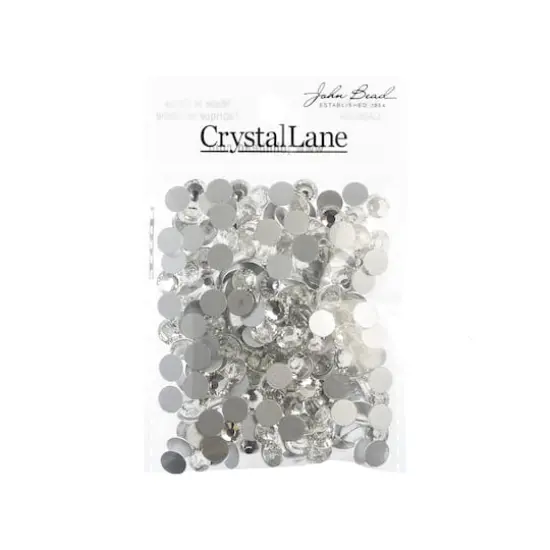 John Bead Crystal Lane SS34 Crystal Glass Round Flatback Rhinestones, 288ct. Crystal Clear {4}