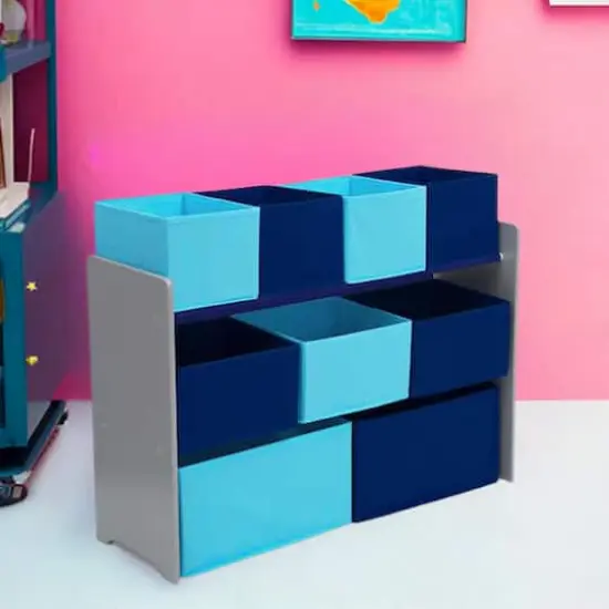 Delta Children Deluxe Multi Bin Toy Organizer with Storage Bins Blue {1}