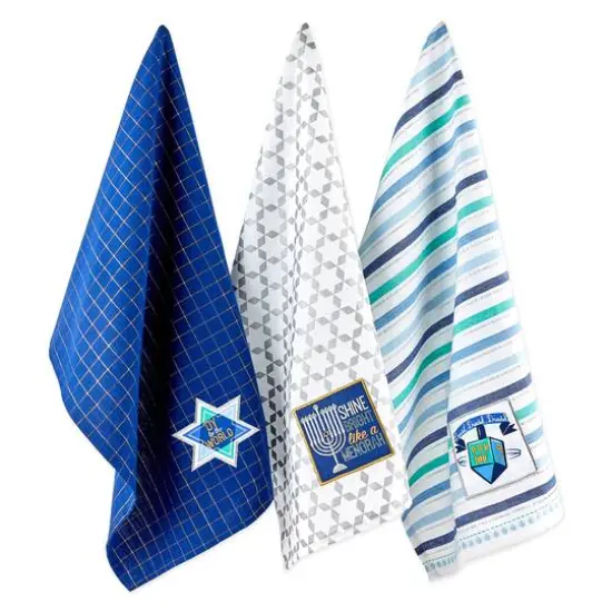 DII&reg; Assorted Hanukkah Dishtowel Set {1}