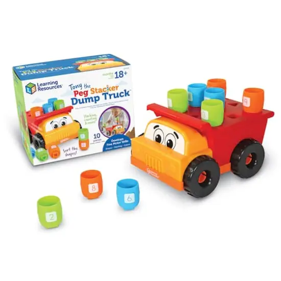 Learning Resources Tony the Peg Stacker Dump Truck {5}