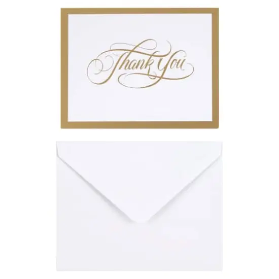 Gold Thank You Cards & Envelopes by Recollections&trade;, 4.25" x 5.5" {3}