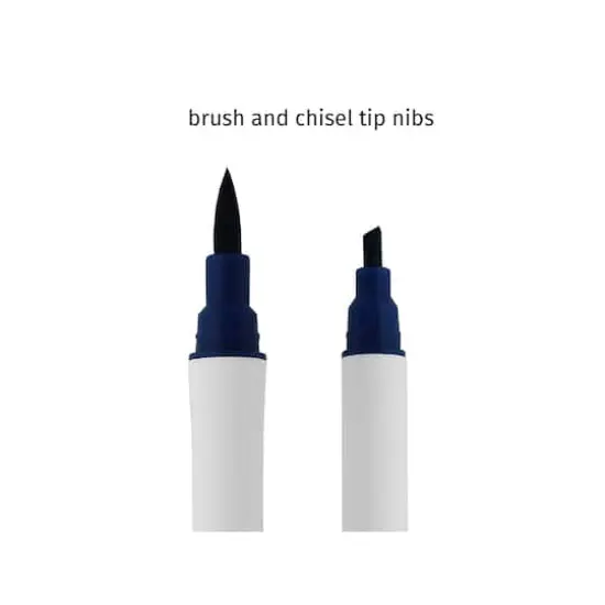 Leisure Arts&reg; 12 Color Rainbow Brush & Chisel Dual Tip Marker Set {6}