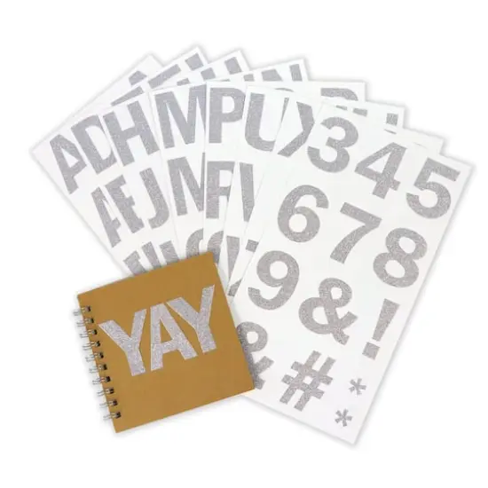 Silver Glitter Alphabet Stickers by Recollections&trade; {5}