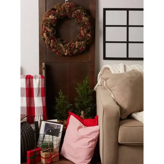 DII&reg; Berry Pinecone Holiday Wreath {6}
