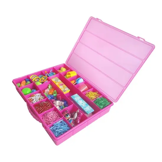 14" Plastic Craft Case by Creatology&trade; Pink {3}