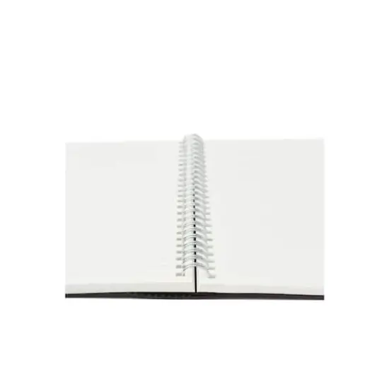 Fabriano® EcoQua Plus A5 Lined Hidden Spiral-Bound Notebook Black {8}