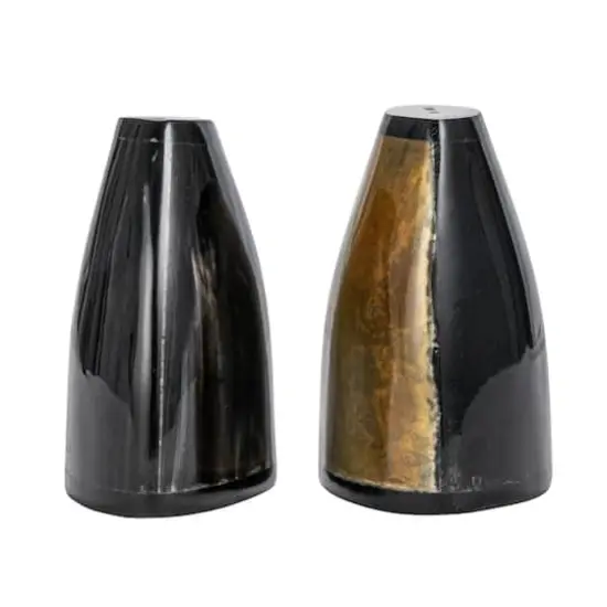Hello Honey&reg; 3" Black Horn Salt & Pepper Shaker Set {7}