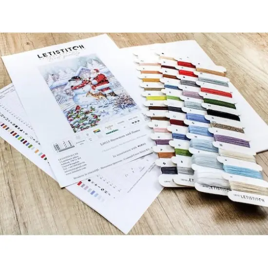 Letistitch Snowman And Santa Counted Cross Stitch Kit {10}