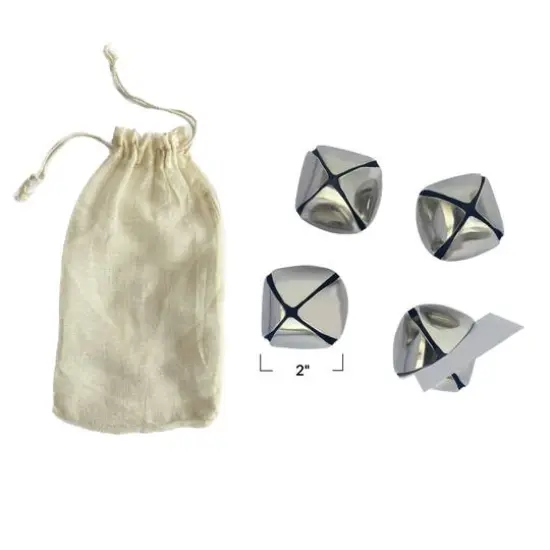 Hello Honey® Silver Round Metal Bell Place Card & Photo Holder Set {4}