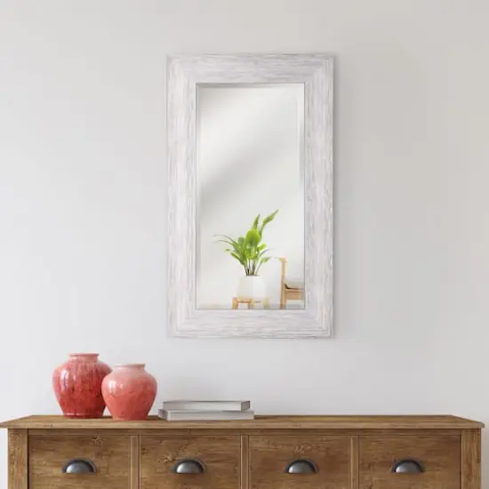 Head West 29" Chrome Textured Frame Accent Wall Mirror {1}