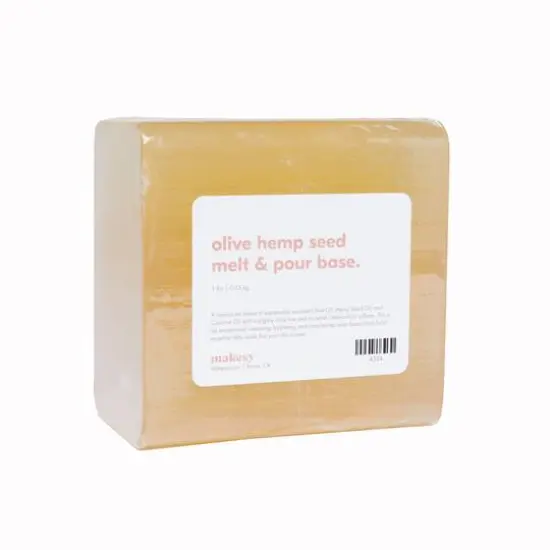 makesy Olive Hemp Seed Melt + Pour Base, 1lb. {1}