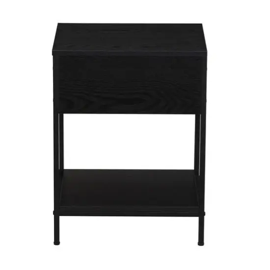 Household Essentials 23.5" Bungalow End Table Black {10}