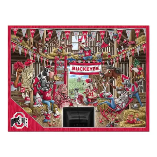 College Barnyard Fans 500 Piece Puzzle Ohio State Buckeyes {5}