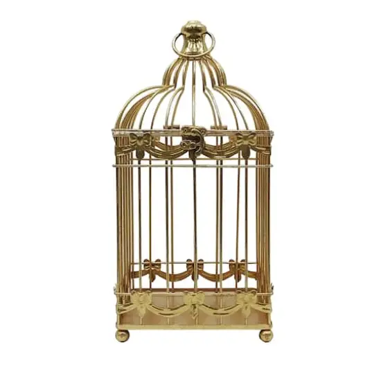 Gold Iron Birdcage with Bows Tabletop D&eacute;cor by Ashland&reg; {3}