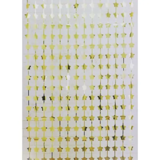 6.25 ft. Gold Star Fringe Curtain by Celebrate It&trade; {1}