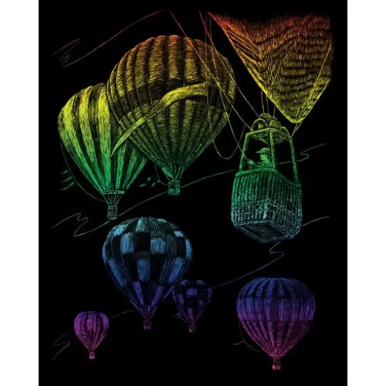 Royal & Langnickel&reg; Engraving Art&trade; Hot Air Balloons Rainbow Foil Kit {3}