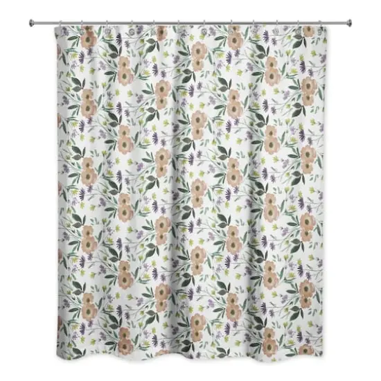 Fall Floral Pattern Shower Curtain {1}