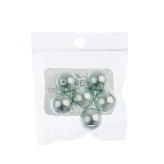 Preciosa Maxima 12mm Round Nacre Pearls, 6ct. Light Blue {3}